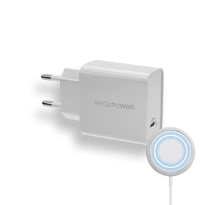 RealPower PC-MagSet Universal White AC Wireless Charging Indoor