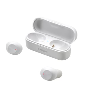 Canyon CNE-CBTHS1W Kopfhörer/Headset, kabellos, In-Ear, Telefonie/Musik, USB Typ C, Bluetooth, Weiß