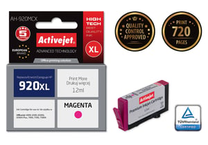 Activejet Tusz AH-920MCX (zamiennik HP 920XL CD973AE; Premium; 12 ml; czerwony)