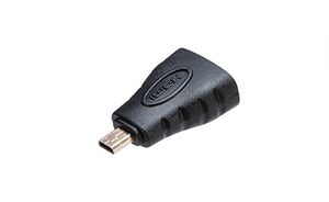 Akasa AK-CBHD22-BK adapter för HDMI-kablar typ A (standard) till HDMI typ D (mikro), svart