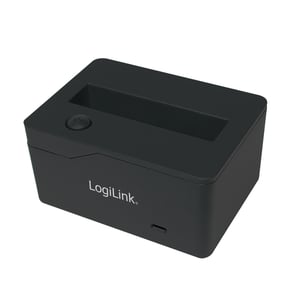 LogiLink QP0025 Dockingstation für Festplatten, USB 3.2 Gen 1 (3.1 Gen 1), Typ Micro-B, schwarz