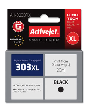 Activejet Tusz AH-303BRX (zamiennik HP 303XL T6N04AE; Premium; 20ml; czarny)