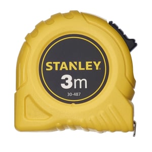 Stanley 1-30-487 3 m measuring tape Acrylonitrile Butadiene Styrene (ABS) Copolymer Black, Yellow