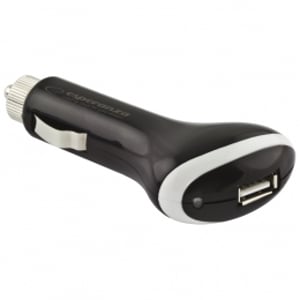 Esperanza EZ105 laddare för bärbara enheter: mobiltelefon, MP3, MP4, smartklocka, surfplatta, svart, DC, automatisk