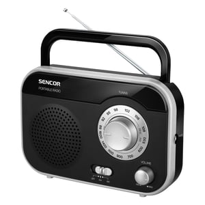 Sencor SRD 210 BS Radio – Persönliches Analogradio – Schwarz, Grau, Metallic