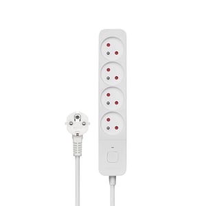 Savio Steckdosenleiste mit 4 Steckdosen, 3 m, weiß, LZ-08, 4 x Netzsteckdose Typ E, weiß