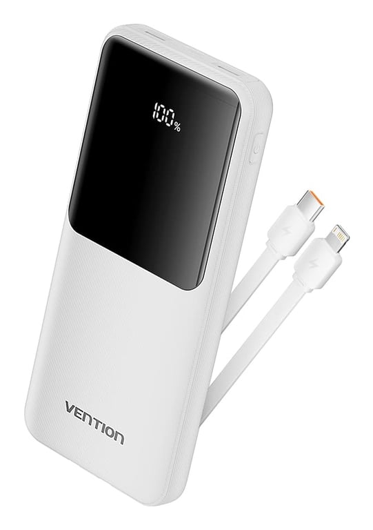 фото Зовнішній акумулятор (павербанк) Vention 10000mAh 22.5W White (FHOW0)