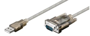 Microconnect 68875 Parallelkabel, transparent, 1,5 m, USB Typ A – VGA (D-Sub)