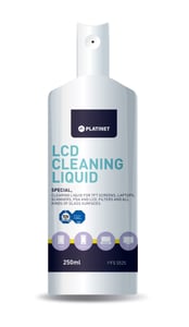 Platinet PFS5525 Reinigungsset für LCD-/TFT-/Plasma-Geräte, Bildschirme/Kunststoff – Reinigungsspray 250 ml