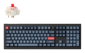Keychron V6 Max klawiatura Uniwersalne USB + RF Wireless + Bluetooth QWERTZ Niemiecki Czarny, Szary