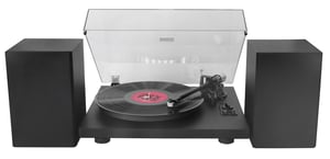 Soundmaster PL711SW obrotowy talerz gramofonu Gramofon z napędem pasowym Czarny