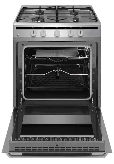 Amica 618GGD4.33HZpFQ(Xx) Kuchenka wolnostojąca Gaz Stal nierdzewna