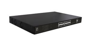 LevelOne GEP-2021 przełącznik sieciowy Nie zarządzany Gigabit Ethernet (10/100/1000) Obsługa PoE 1U Czarny