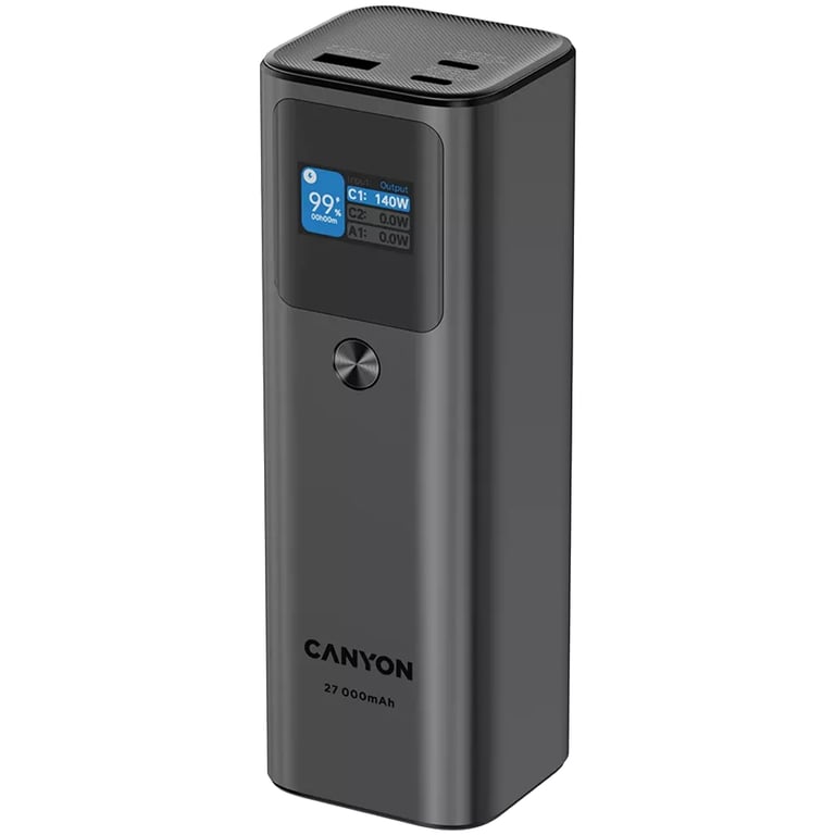 фото Зовнішній акумулятор (павербанк) Canyon PB-2010 27000mAh Dark Grey (CNE-CPB2010DG)