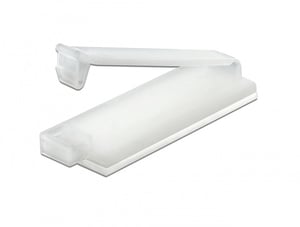 DeLOCK Kabelbinder, mit Klammer, selbstklebend, naturfarben, 10 Stück.