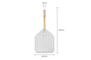 Unold 6881620 Pizzamesser aus Aluminium und Holz