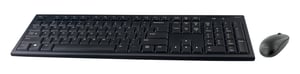 Deltaco TB-114-US Keyboard with Included Mouse, RF Wireless, QWERTY US English, Black