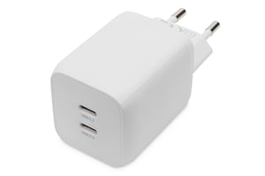 Digitus USB-C-Ladegerät, 2 Anschlüsse, 65 W GaN