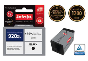 Activejet Tusz AH-920BCX (zamiennik HP 920XL CD975AE; Premium; 50 ml; czarny)