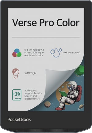 PocketBook Verse Pro Color czytnik e-booków Ekran dotykowy 16 GB Wi-Fi Czarny, Niebieski