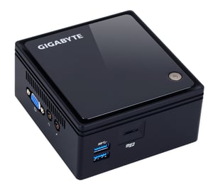 GIGABYTE GB-BACE-3160 Barebone PC, 0.5L, Black, J3160 1.6 GHz