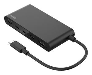Belkin AVC021HQBK USB Type-C Hubs and Concentrators, 10,000 Mbit/s, Black