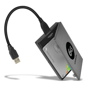 Axagon ADSA-1S6 Festplattengehäuse HDD/SSD-Gehäuse Schwarz 2,5"