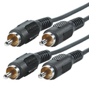 VALUE RCA-kabel, duplex ST/ST, 2,5 m ljudkabel, svart
