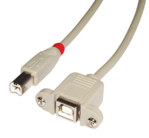 Lindy 31800 USB-Kabel 0,5 m USB B Grau