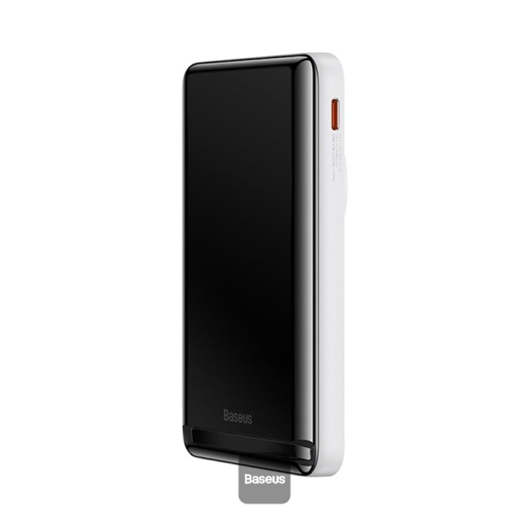 фото Зовнішній акумулятор (павербанк) Baseus Magnetic Wireless Fast Charging 20W 10000mAh White (PPCX000202)