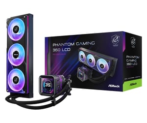 Asrock Phantom Gaming 360 LCD-Prozessor-Flüssigkeitskühlset 12 cm Schwarz
