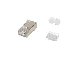 Stecker 121147 RJ-45, satinierter Stahl, transparent