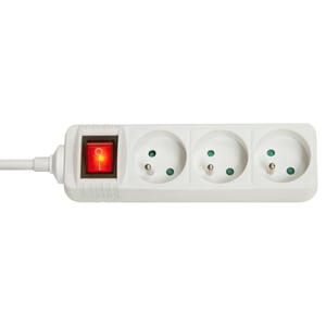 Lindy 73124 Steckdosenverteiler mit 3 Netzanschlüssen, für den Innenbereich, weiß