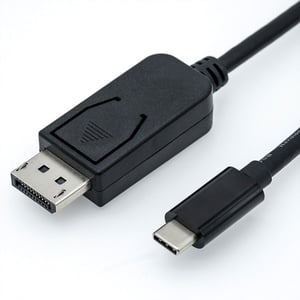 ROLINE 11.04.5846 Kabeladapter 2 m DisplayPort USB Typ C Schwarz