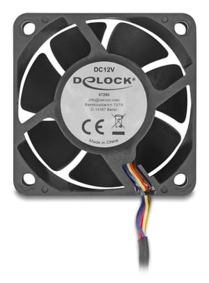 DeLOCK 67295 system chłodzenia komputerów Obudowa komputera Wentylator 6 cm Czarny 1 szt.