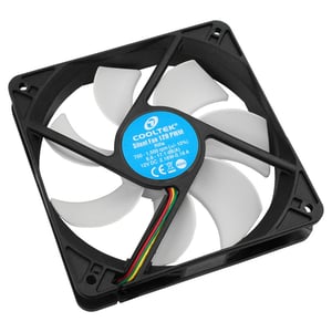 Cooltek Silent Fan 120 PWM Obudowa komputera Wentylator 12 cm Czarny, Biały