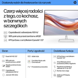 HP 31,5-calowy monitor seria 5 FHD – 532sf
