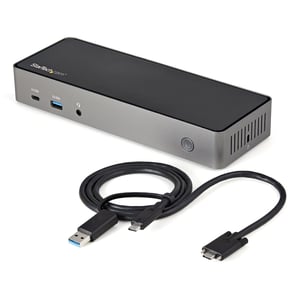 StarTech DK31C3HDPDUE Wired USB 3.2 Gen 2 (3.1 Gen 2) Type-C Docking Station, Black, Gray