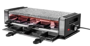 Unold 48760 raclettegrill för 8 personer, 1200 W, svart, rostfritt stål