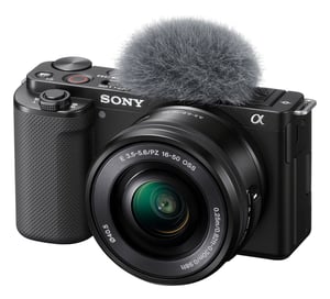 Sony α ZV-E10L Spiegellose Kamera mit 24,2-MP-CMOS-Sensor 6000 x 4000 px Schwarz