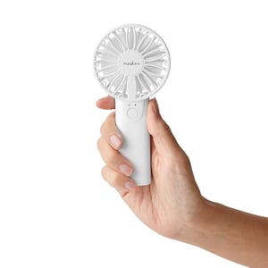 Nedis FNHH1WT Personal Handheld Blower/Fan, White, 6 cm Handheld Fan