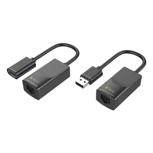 Techly IUSB-EXTENDTY2 Adapter für RJ-45-Kabel, USB 2.0 Typ A, schwarz