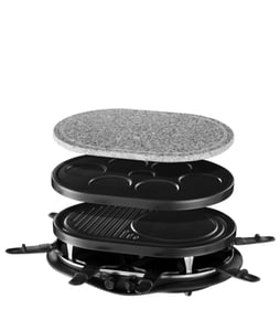 Russell Hobbs QUATUOR 4EN1 FIESTA raclettegrill för 8 personer, 1200 W, svart