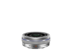 Olympus M.Zuiko ED 14–42 mm F3,5–5,6 EZ PANCAKE Standardobjektiv Silber