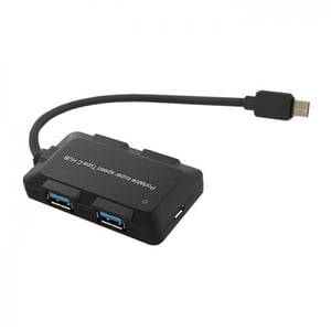 Qoltec 50502 USB 3.2 Gen 1 (3.1 Gen 1) Type-C Hubs and Concentrators, Black
