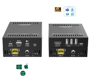 Vivolink VLUSBCEXT151 KVM-förlängare Sändare och mottagare