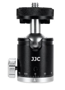 JJC BH-CM1 stativhuvud, svart aluminium, 1/4" kula (form)