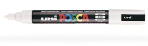 POSCA PC5M BL marker 1 szt. Końcówka cienka Biały