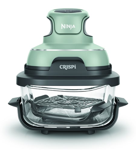 Ninja CRISPi Pojedyńczy 4,5 l 1700 W Frytkownica na gorące powietrze Zielony, Szary, Przezroczysty