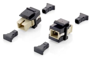 Equip 125572 SC-Glasfaseradapter, 8 Stück. Beige, Schwarz